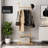 71" Solid Wood Coat Rack - Freestanding Entryway Clothing Rack with Hanging Rod & 5 Hooks - Space-Saving Hall Tree for Bedroom, Heavy Duty Garment Rack for Apartment-1697290125