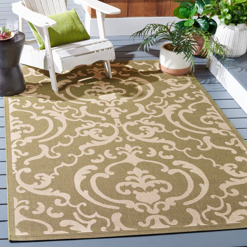 Arellanes Performance Oriental Indoor/Outdoor Area Rug, Rectangle 4' x 5'7"