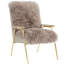 Chaise avec accoudoirs en peau de mouton australienne Modway Sprint-1252954130