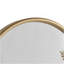 Miroir mural arqué en métal doré H 25,75 po
