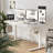 Seila Glass Top Height Adjustable Standing Desk, Computer Desk with Drawer, USB Port and Type-C Port-1974301933-1974301923