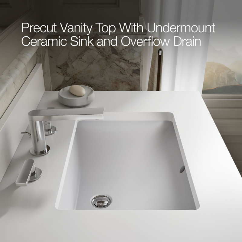 Maxstow 60 In. Wall-Hung Bathroom Vanity Cabinet With Sink And Quartz Top, White