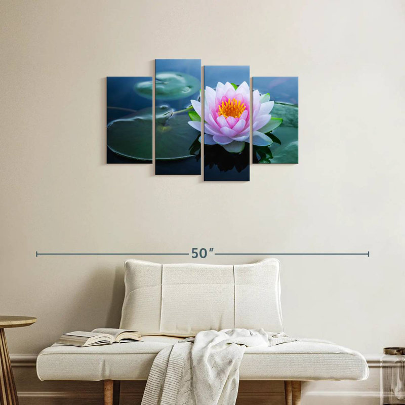 Harnek Delicate Lotus Flower, 22" H x 36" W