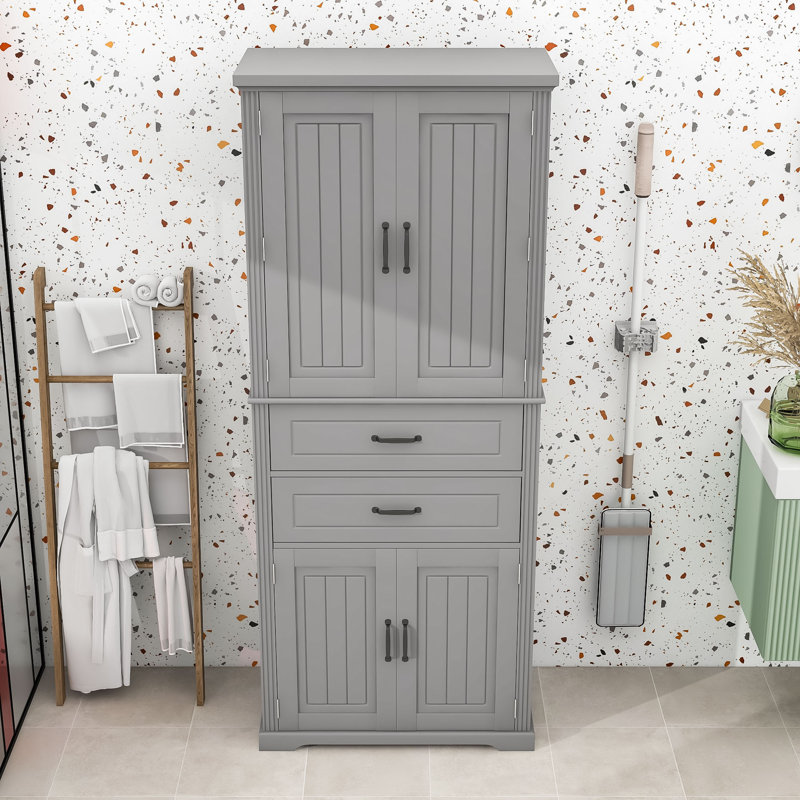 Armoire de rangement polyvalente - Fabrication de qualité supérieure avec tablettes réglables et conception intemporelle