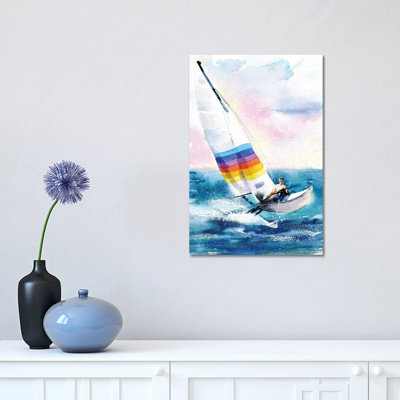 Alone with the Sea 1 Piece Wrapped Canvas Painting