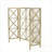 Fireplace Screen | Christopher Knight Home Margaret 3-Panel Iron X Pattern | Rose Gold/Black/Gold | Iron | Gold