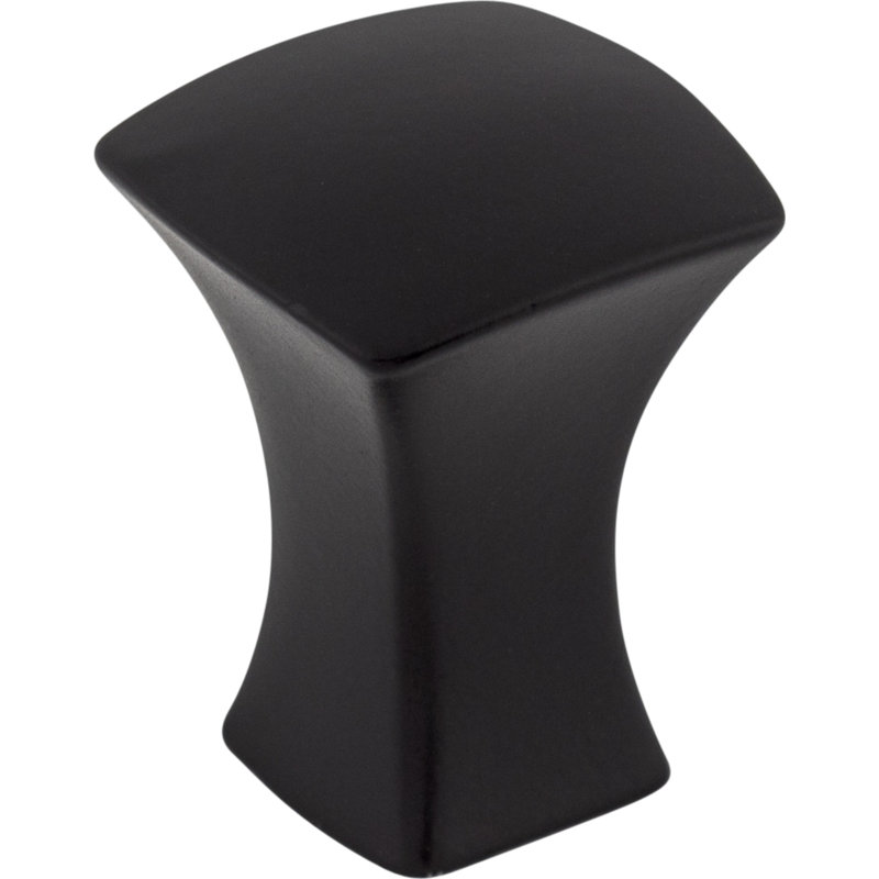 Glacier Square Knob, 3/4" Length, Flat Black