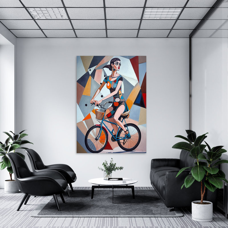 Cyclist's Journey, H 32 po x l 24 po
