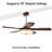 52" 5-Blade Modern Ceiling Fan with Dimmable LED Light, 3CCT, Two Downrods, and Remote Control