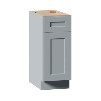 Armoire de base 15 po Shaker avec porte à fermeture en douceur, tiroir, unité en bois massif peu encombrante avec tablette réglable pour la cuisine, la salle de bain, la buanderie, le garage (l 15 po x P 24 po x H 34,5 po)