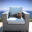 Chaise ergonomique ergonomique pour terrasse avec coussins - posture optimale gris moderne pour le jardin, structure antirouille, coussins antidérapants, inclinable réglable