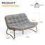 Causeuse de patio de 53,15 po de largeur Lelsie-558372289