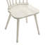 Chaise d'appoint de salle à manger en bois massif blanc 2 White-1155740361