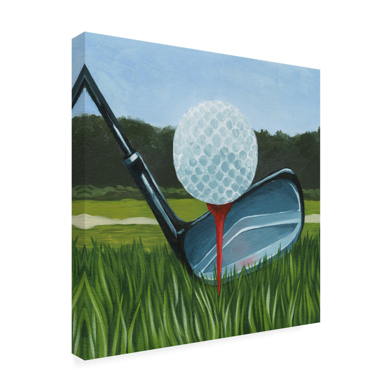 «Tee off II» par Grace Popp - impression sur toile tendue, H 18 po x l 18 po x P 2 po
