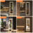 3 Color Lighting Mirror with LED Lights, Lighted Floor Standing Mirror with Stand-556847639