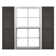 Mid-America Vinyl, TailorMade Cathedral Top Centre Mullion, Open Louvre Shutters