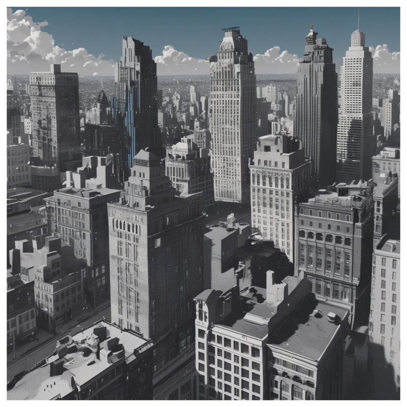 Coussins New York City Skyline, 14 X 14 pouces