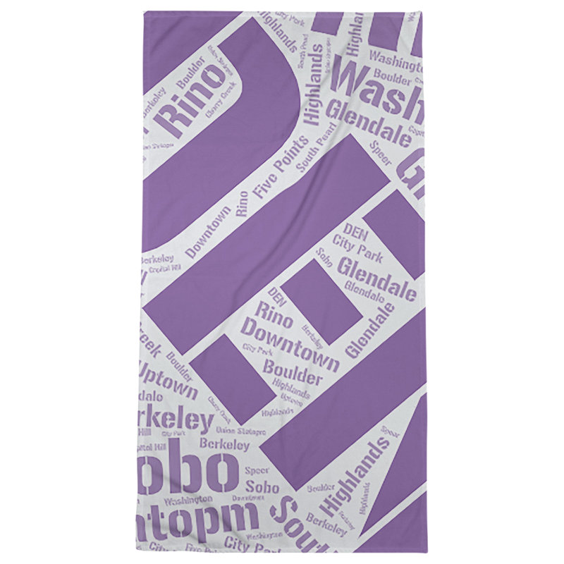 Bath Towel, Purple, Poly/Cotton, Denver