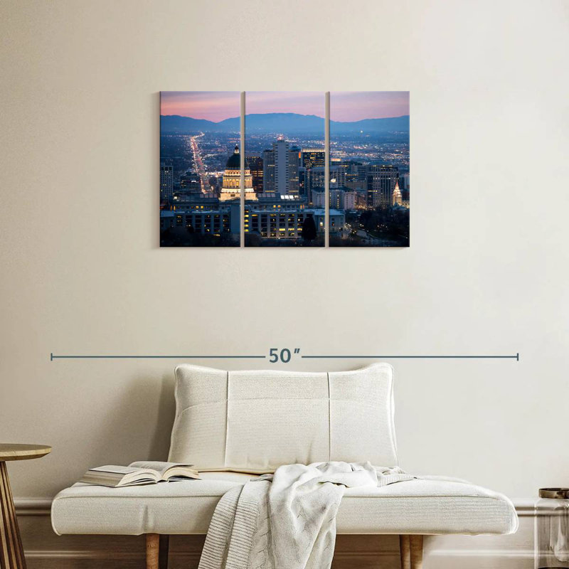 Salt Lake City At Dawn, H 20 po x l 33 po