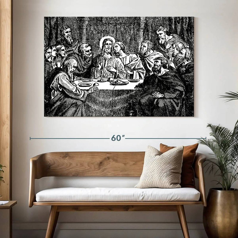 Adella Black Jesus Last Supper, 34" H x 51" W