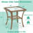  Outdoor Wicker Side Table, All-Weather Rattan Patio Side Table Bistro Table With 2-Tier Storage, Tempered Glass Top Square End Table For Indoor, Balcony, Garden, Porch, Deck, Brown-1579261687
