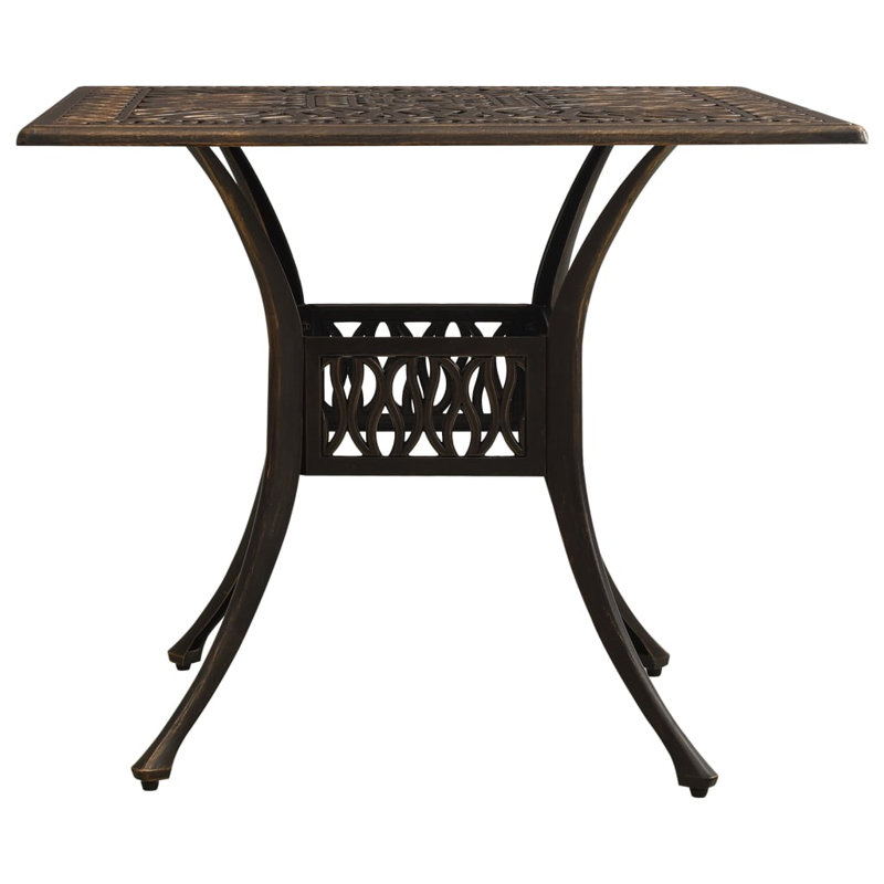 Table de bistro en fonte d'aluminium bronze