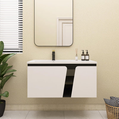 40'' Single Bathroom Vanity With Ceramic Top