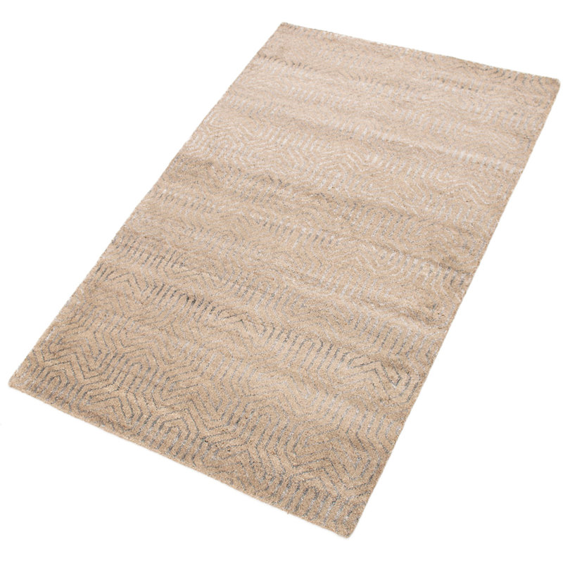 Grogan One-of-a-Kind 5'1" X 7'11" 2010s Wool Area Rug in Beige