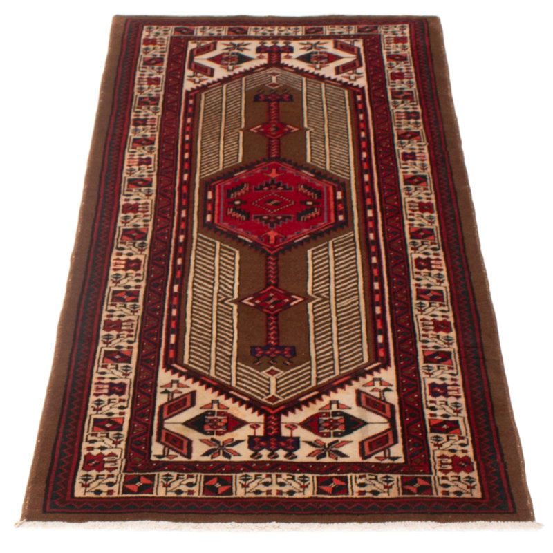 Tapis brun Konya Anatolian 3 pi 7 po x 7 pi 9 po