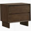 Table de chevet 2 tiroirs brun chaud