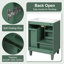 Meuble-lavabo vert 24 po avec lavabo et armoire, bois massif et panneau de fibres à densité moyenne, tiroir profond, panier coulissant | Idée cadeau-1799948078