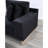Black Velvet Reversible Sectional: , , 4 Side Storage, Ports, Style
