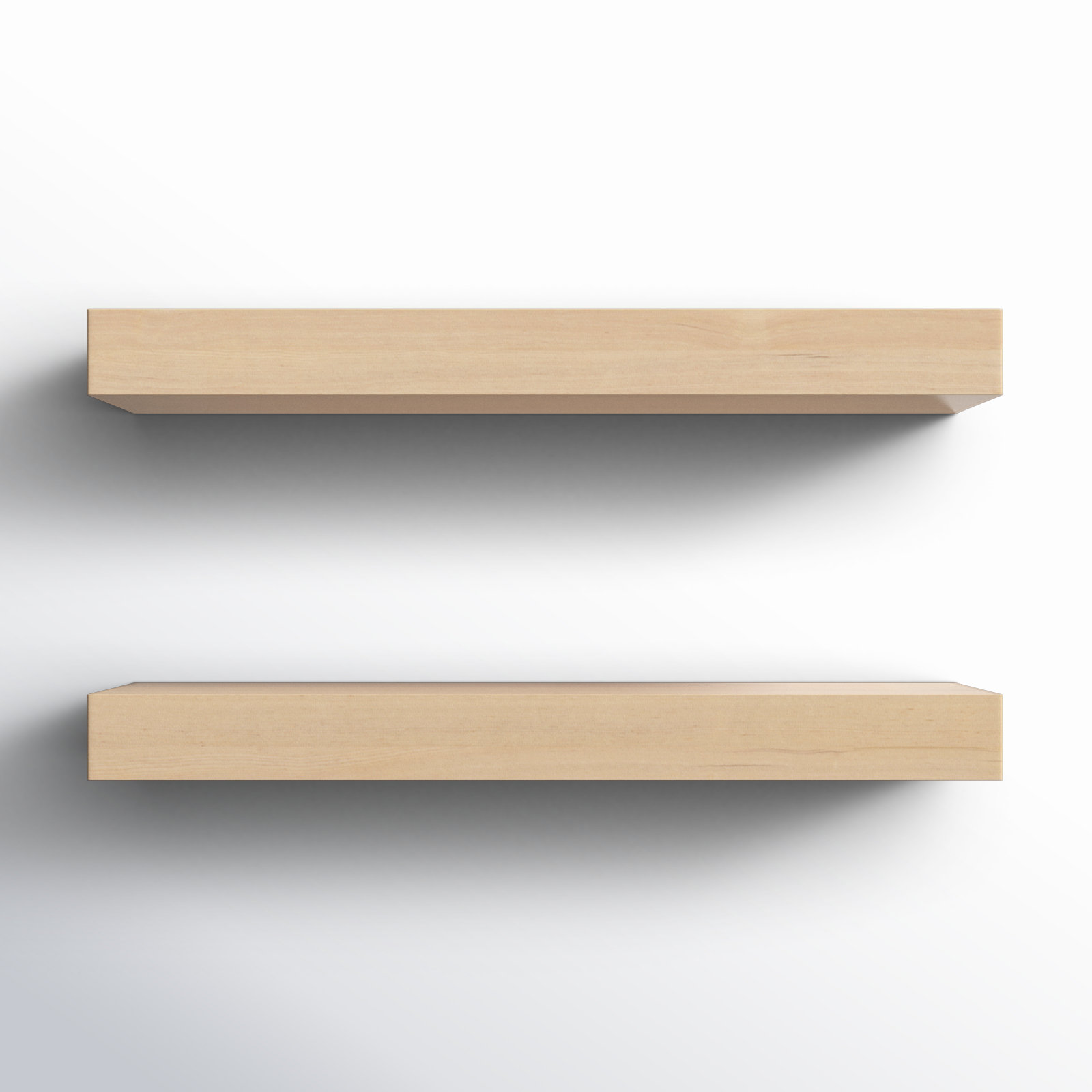 Jeremiah 2 Piece Picture Ledge Wall Shelf, 2.3" H x 24" W x 8" D, Natural