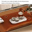 Simple light luxury oval glass coffee table-105170397