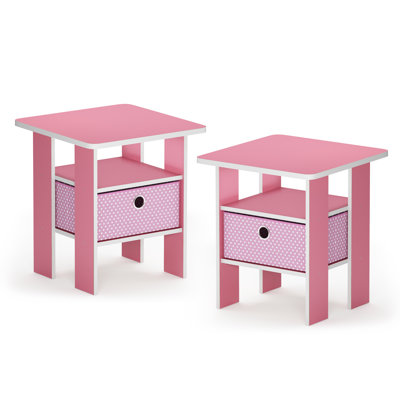 Joseph Side Table Nightstand with Bin Drawer, 2 per set