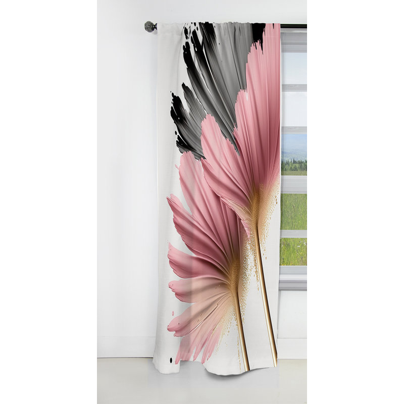 Serpa - Rideau Gerbera - Rideau occultant à motif floral - 1 panneau, L 52 po x L 108 po