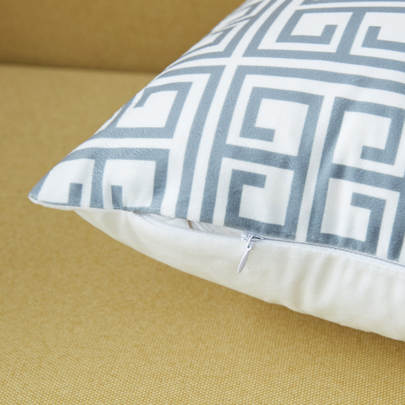 Housse de coussin carrée, 20 po x 20 po, gris