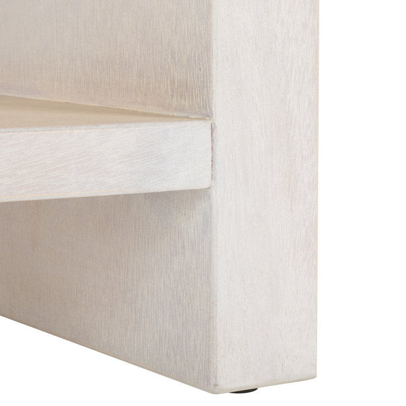 Atalanta 1-Shelf Coffee Table, Blanc délavé