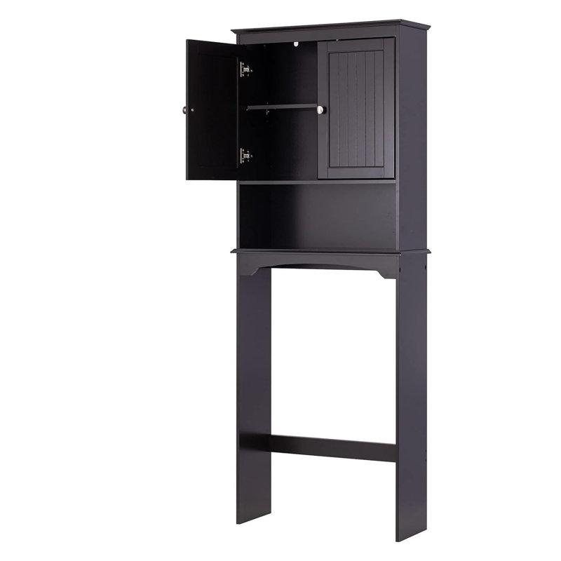 Hardan Over The Toilet Storage, Espresso, 66"H x 24.8"W x 9"D