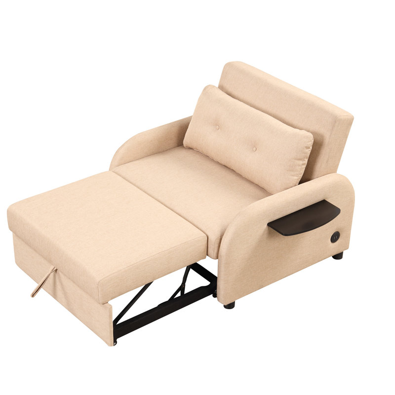 Kaycen Recliner, Beige Linen