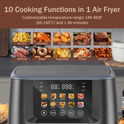 YUKOOL 8 Quarts Air Fryer Oven -  WF-SD-T20803-GRAY