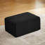Canapé modulaire en forme de L noir avec ressorts ensachés, tissu velours côtelé multifonctionnel, confort, environnement relaxant, sans assemblage