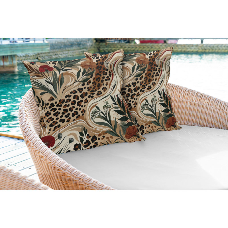 Ensemble de 2 housses de coussin Ambesonne, H 20 po x l 20 po, Carré