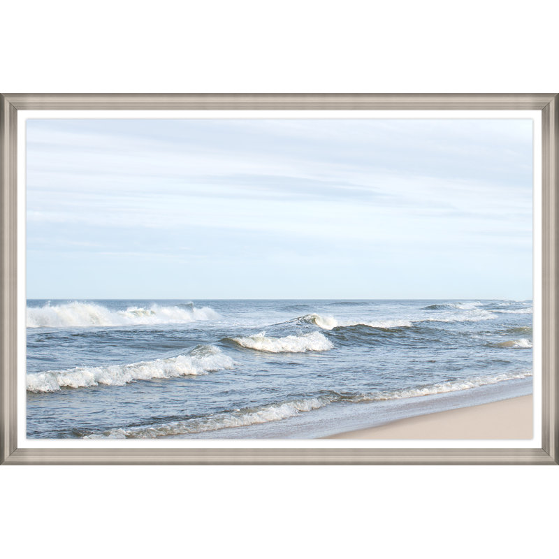 Sea Dance, Silver Single Picture Framed Paper, White, 30" H x 45" W