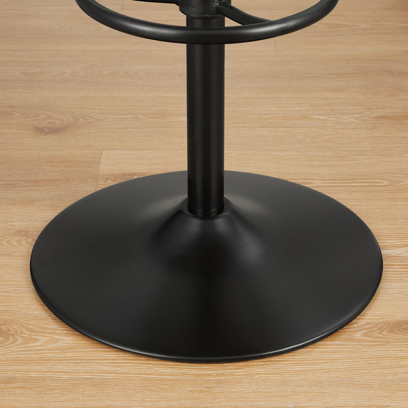 Moritz Genuine Leather Swivel Adjustable Height Stool, Light Brown 