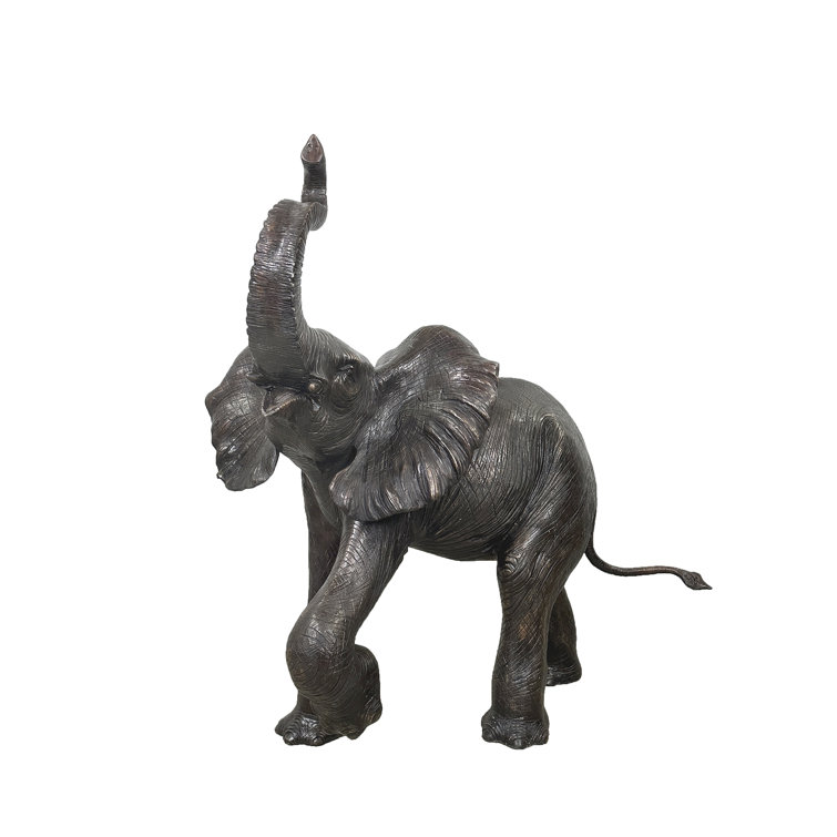 Metropolitan Galleries Bronze Walking Baby Elephant Statue | Wayfair