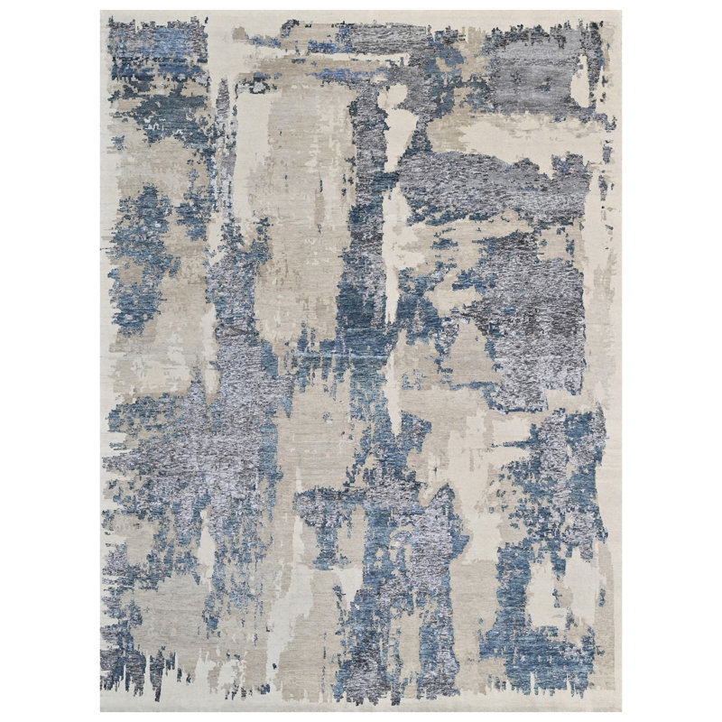Hand Knotted Indoor Rug, Rectangle 5' x 8'