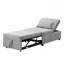 Canapé-lit pliant avec repose-pieds gris-1356273702