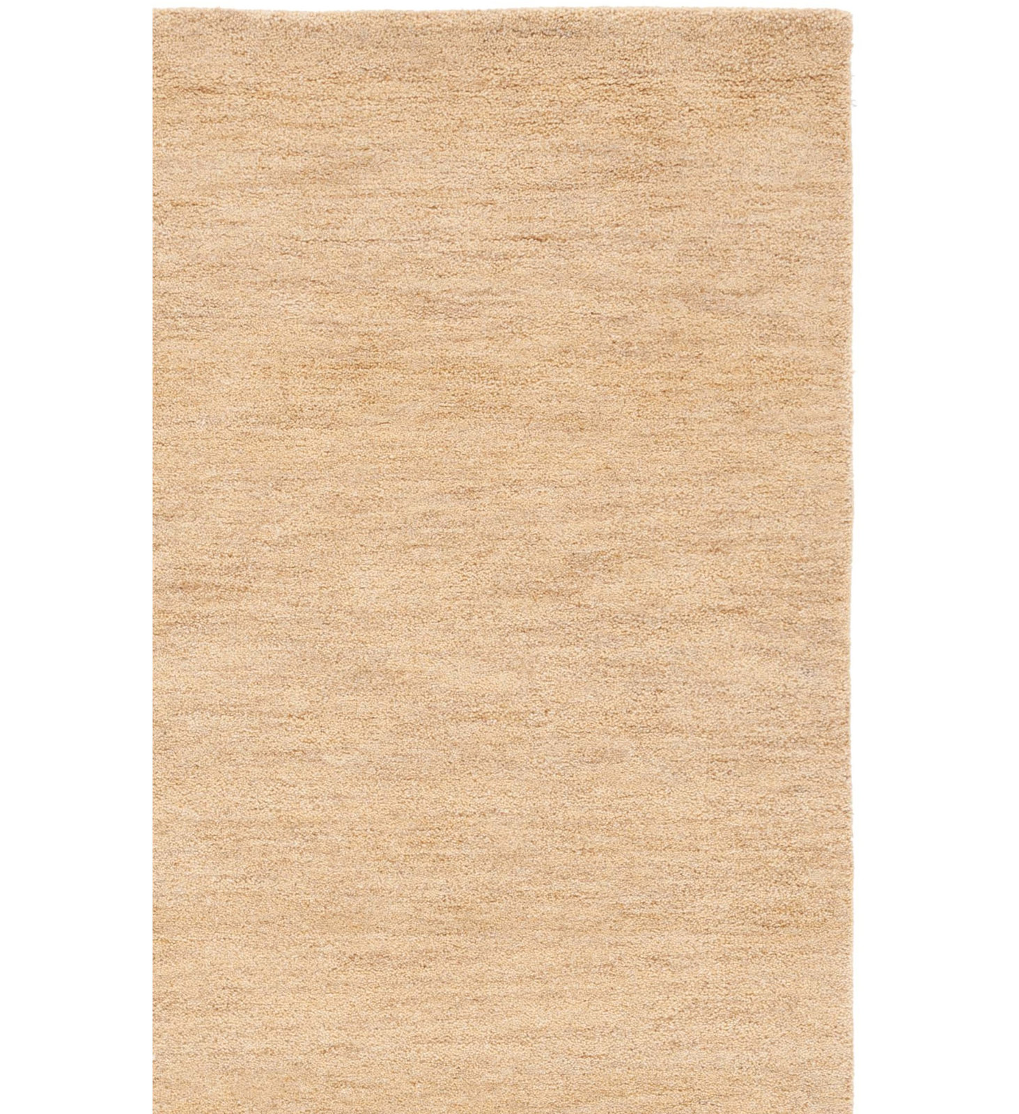Lonzo Handmade Beige Rug, Rectangle 5' x 8'