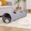 Tunnel pour chat 51 po, 2 trous et 2 boules suspendues